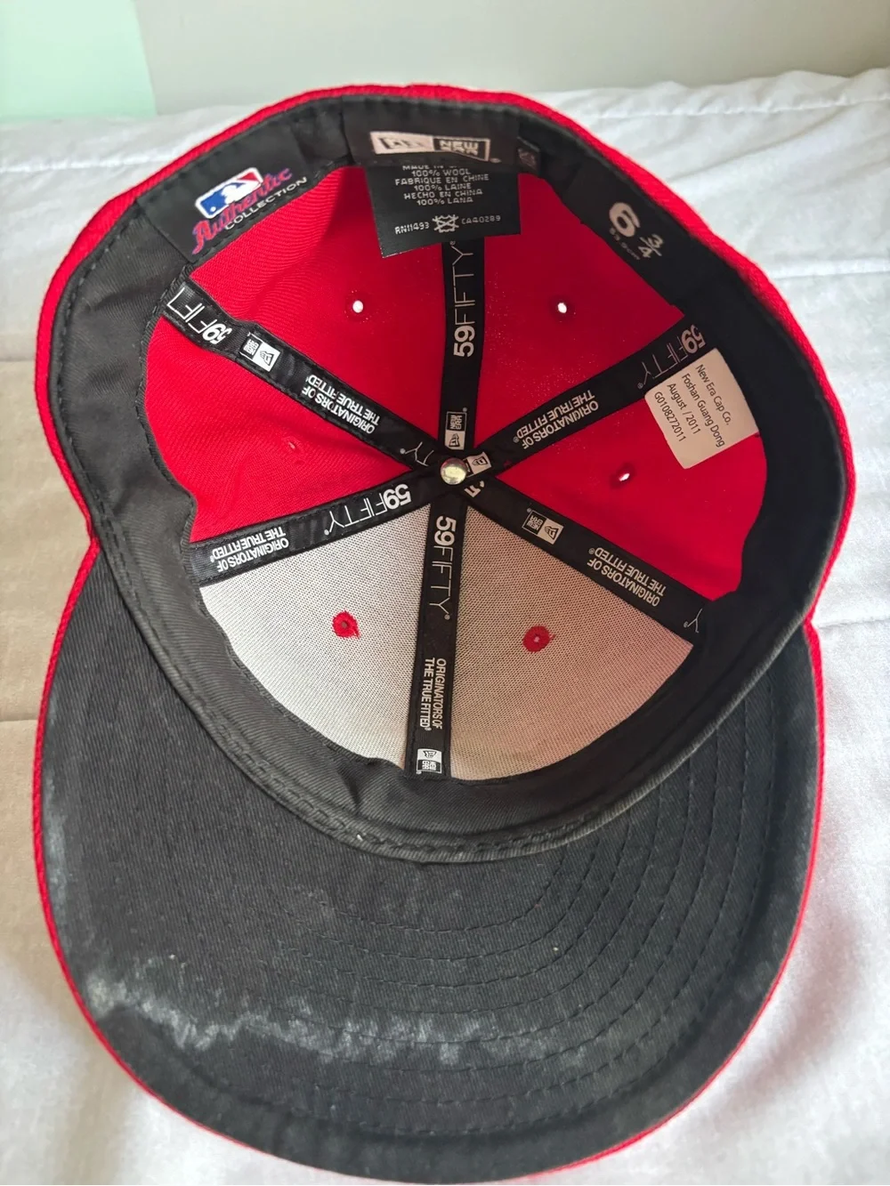 New Era Kids Red Baseball Cap with White Emblem